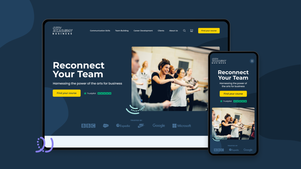 City Academy Business brand and marketing redesign