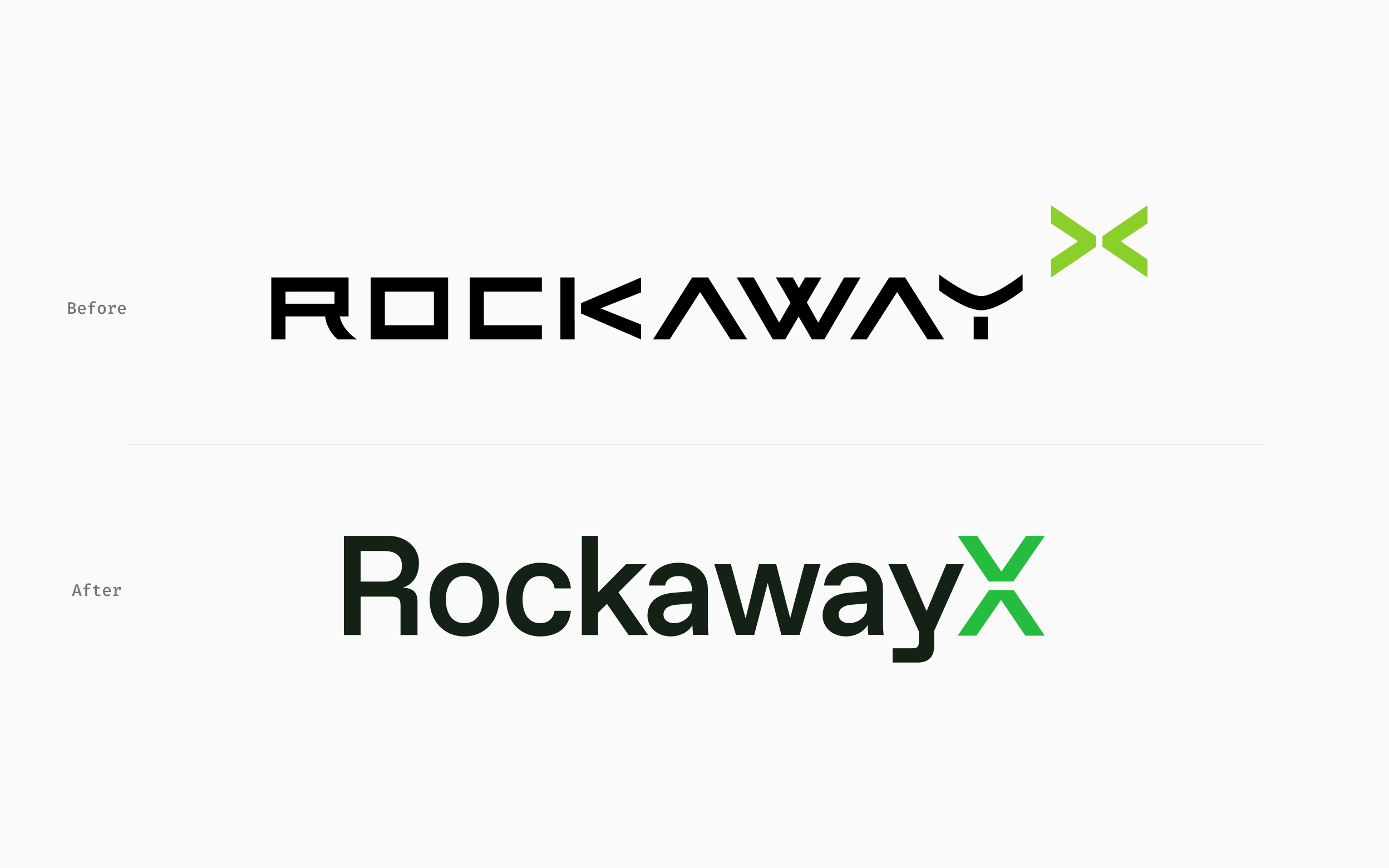 Logo design - before and after