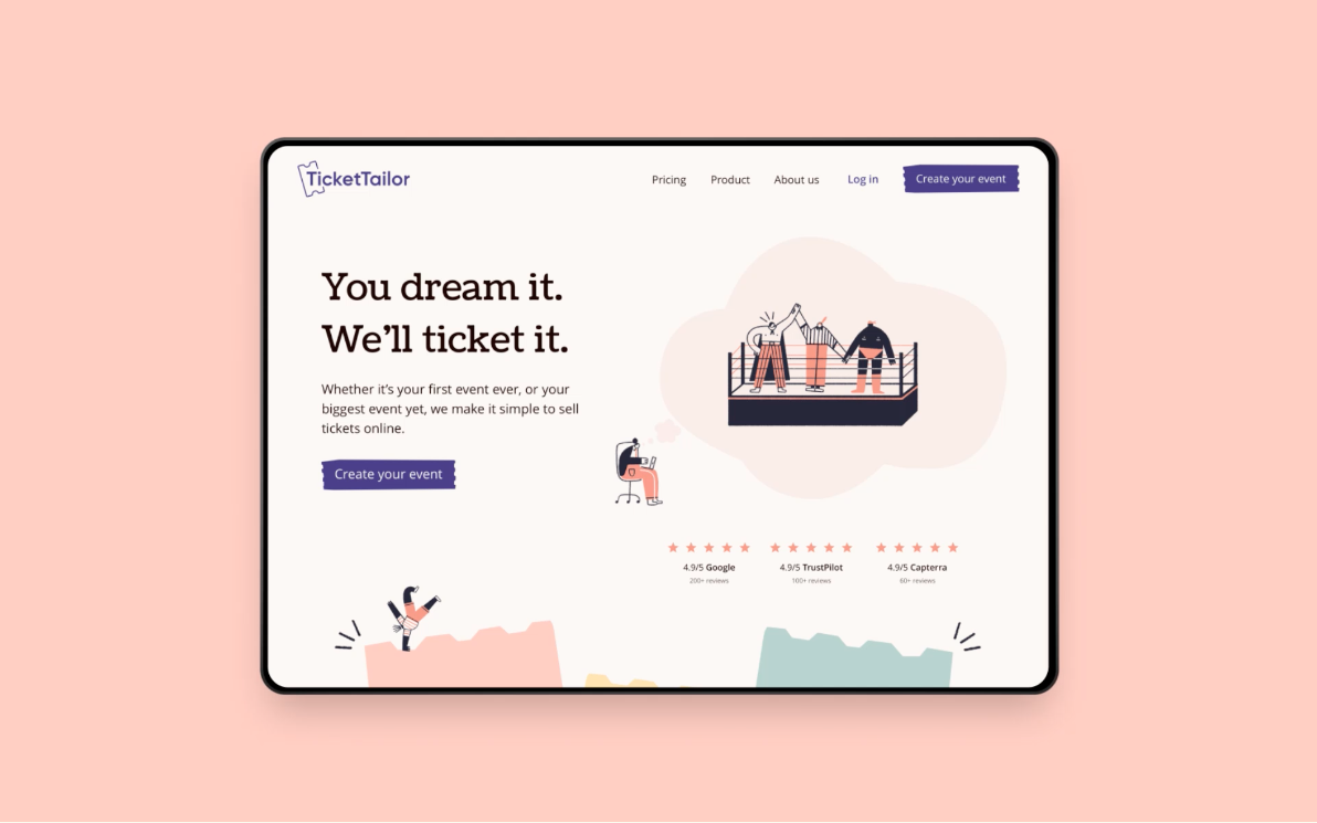 Ticket Tailor homepage